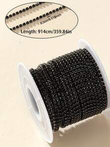 177.17/359.84 Inch Length, 2/3mm Width Sewing Glass Rhinestone Chain For Clothing Accessories, Bag And Shoe Home Decoration DIY - Multicolor - View 39