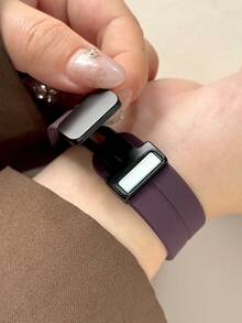 1pc Black Silicone Strap Business Calendar Waterproof Square Dial Numeric Watch, Suitable For Daily Wear And Gift