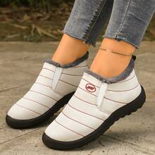 2025 Nuevas Botas de Algodón de Gran Tamaño con Forro de Felpa y Botas de Nieve de Beijing Antiguas Engrosadas Zapatos Casuales Cálidos - ST888-Rojo - Ver 8