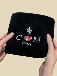 Valentine's Day Towel Gift - Embroidered Absorbent Square Towel For Boyfriend Or Husband, Funny Gifts For Him,Anniversary,Boyfriend Husband, Men Birthday Gift Ideas,Practical And Romantic Gift For Newlyweds' Anniversary, Available In 1pc/3pcs, 11.81*11.81 Inches