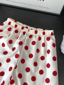 2 pezzi/Set Outfit dolce per ragazze, nuovo set di pantaloni casual estivi alla moda per giovani ragazze - Rosso - Visualizzare 7