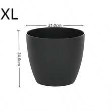 1pc Ceramic Planter, Indoor Plant Pot, Matte Faux Stone Bonsai Flower Pot, Balcony Planter, Home Decor, Large Capacity Plant Growth Cultivation Pot, Room Decoration - Multicolor - View 25