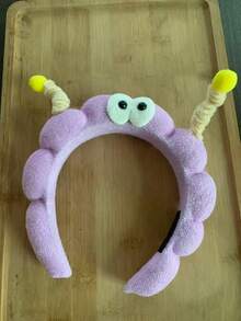 1 pieza Diadema con diseño de ojos grandes y expresivos de dibujos animados, accesorio de cabeza para otoño/invierno, banda para el cabello, máscara facial de dibujos animados para mujer, accesorios para el cabello, regalo perfecto para amigas, a juego con atuendos. - Multicolor - Ver 5