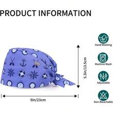 Kousenpu Scrub Caps For Men Adjustable Surgical Cap Breathable Medical Hat For Doctors Nurses And Healthcare Professionals - Multicolor Ocean Theme - View 6