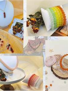 384/768/1200颗玻璃珠，用于珠宝制作；多色8毫米水晶珠手链制作套装；圆形珠子，适合初学者 - 彩色 - 查看 4