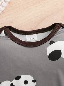 3pcs/Set Cute Cartoon Animal Print Long Sleeve Footed Romper For Infant & Toddler, Spring/Autumn - Multicolor - View 7