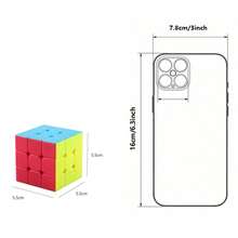 HUANG ER 1pc Macaron Color 3x3x3 Speed Cube Puzzle Toy, Stress Relief Gift - Pink - View 4