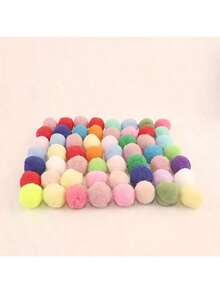 2pcs/20pcs/30pcs/50pcs/100pcs Multi-Size Cat Toys With Ball Launcher, Plush Balls For Pet Interaction, Kitten Training Toys, Elastic Furry Balls, Personalized Gifts, Pet Accessories - Multicolor - View 6