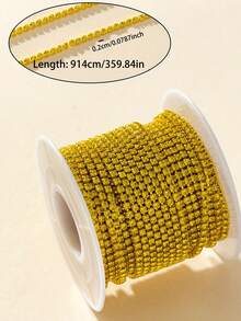 177.17/359.84 Inch Length, 2/3mm Width Sewing Glass Rhinestone Chain For Clothing Accessories, Bag And Shoe Home Decoration DIY - Multicolor - View 69