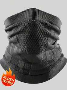 All-Season Tactical Scarf Breathable Cycling And Hunting Mask, Summer Running, Hiking, Skiing Sports Neck Gaiter Scarf, Men's New Full-Face Protective Warm Neck Gaiter Hat, Windproof Mask, Hiking Scarf, Full-Face Scarf, Skiing, Cycling, Sun Protection, UV-Resistant Outdoor Headwear, UV-Resistant Cycling Protective Scarf, Seamless Magic Scarf, Neck Gaiter Mask Headwear. - Black - View 4