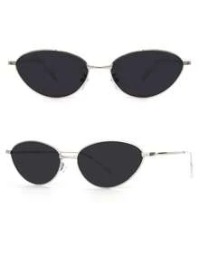 1 PC Retro Personalized Small Oval Metal Fashion Glasses Fashion Classic Decoration For Outdoor Travel Beach Vacation Eyewear Beach Accessories For Women Shades Fashionable Sunnies Elegant Outfit Family Outings Travel Vacation Holiday For Summer Beach Vacation,Outdoor,Travel