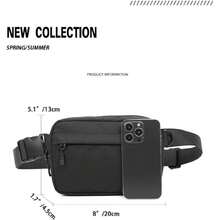 Mariconera hombre,Bolso para hombre,Bolsa de Hombro Cruzada Impermeable Mini para Hombres y Mujeres, Bolsa Casual de Viaje y Senderismo.(Modelo 2),36931088 - Melocotón - Ver 5