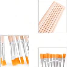 Ensemble de 30 pinceaux d'artiste à poils en nylon, pinceaux pour aquarelle, matériel d'art - Nude - Voir 3
