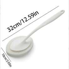 1pc Kitchen Brush Pot Stove Wall Sponge Brush Bathroom Bathtub Toilet Multi-Functional Non-Stick Long-Handled Cleaning Brush - Multicolor - View 3