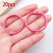 20 piezas de llaveros con forma redonda de colores caramelo, con clip metálico de 30 mm, gancho de resorte para hacer manualidades, llaveros, joyería y decoración - redondo - Ver 11