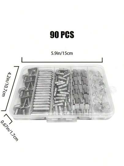 90pcs Cabinet Shelf Pins, 5mm Shelf Pins, Metal Bookshelf Pins, Shelf Pin Supports, Medicine Cabinet Shelf Replacement Parts, 5mm Shelf Pin Supports