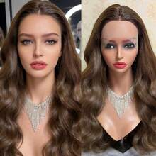 Ombre Brown-Gold High Definition Lace Front Wig, Heat Resistant Synthetic Fiber, No Glue Needed, Soft Long Wavy Wig, For Women - Multicolor - View 15