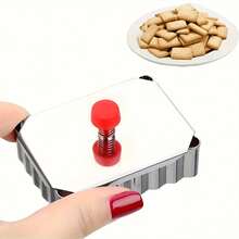 1pc Heavy Duty Stainless Steel Cookie Cutter Mold With Easy Press Mechanism And Smooth Edges, Professional Baking Tool For Perfect Pastries - Multicolor - View 3