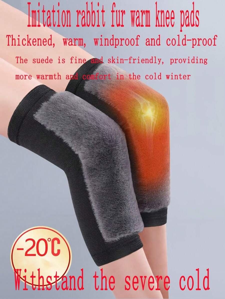 1 Pair Bestselling Unisex Winter Knee Pads, Joint Injury Knee Sleeves, And New Model Knee Pads To Keep Elderly Warm Legs And Joints - Black - View 1