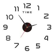 Self-Adhesive Creative Minimalist Silent Wall Clock, DIY Modern Decorative Clock For Living Room, Study, Office, Bedroom, Home Decor, Numeric Digital Mirror Wall Sticker Clock