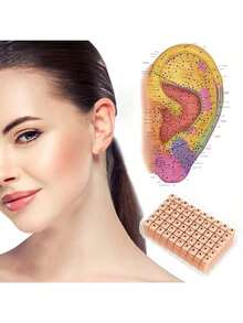 20/40/60/80pcs Disposable Ear Acupressure Massage Therapy Ear Stickers, Ear Acupuncture Point Therapy Patches - Multicolor - View 9