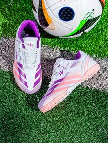 STARNOVO Zapatos de fútbol para niños, zapatos de entrenamiento de fútbol indoor de 5 a lado para niños, zapatos deportivos antideslizantes para estudiantes para uso en exteriores, 4 opciones de color (Este artículo es de talla estándar, se recomienda pedir 1 talla talla grande pequeña si su tipo de pie es delgado, y 1 talla talla grande grande si su tipo de pie es grueso) - Multicolor - Ver 4