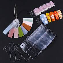 50pcs/Pack Transparent Nail Polish Color Card, Nail Polish Gel Display Card Template, Acrylic Nail Art Sample Rack, Color Palette, Nail Sticker Display Stand, Manicure Accessories, Nail Supplies - Clear - View 12