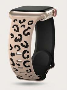 Leopard Engraved Bands Compatible With Apple Watch Band 41mm 40mm 38mm 42mm 44mm 45mm 46mm 49mm Girl, Soft Silicone Cheetah Designer Embossed Sport Strap Compatible With IWatch Series 11 10 9 8 7 6 5 4 3 2 1 Ultra - Multicolor - View 31