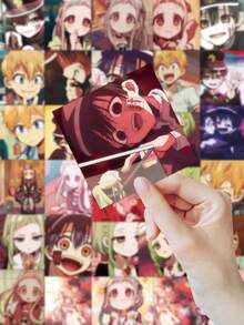 59pcs Jibaku Shounen Hanako-Kun Stickers, Featuring Characters Like Hanako, Yashiro Nene, Yugi Amane, Official Anime Merchandise, Suitable For Diaries, Phone Cases, Laptops, And An Ideal Japanese Anime Themed Gift