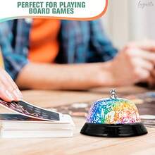 Timbre de computadora para servicio Campana de aula de diseño floral para profesores acero inoxidable 3.35 x 2.56 pulgadas con base antideslizante y sonido transparente fácil de limpiar Campanas - Multicolor - Ver 7