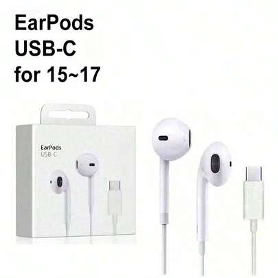 Type-C Headphones Compatible With Iphone 17/17 Pro Max, FE HiFi Stereo Type-C Headphones With Microphone, Type-C Wired Headphones, USB-C Wired Earbuds, Compatible With  10, Pixel 6a, 7a, 8, 7, And 6.