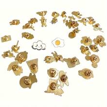 10/20枚卡通魅力胸针，时尚配饰，哥特珐琅别针，复古朋克暗黑风格领花，衬衫包包帽子外套徽章，精致珠宝礼品 - 彩色 - 查看 6