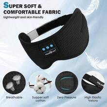 MUSICOZY Auriculares para dormir con Bluetooth máscara de dormir 3D inalámbrica para música para dormir con diadema máscara de ojos para dormir de lado hombres y mujeres - Negro - - Ver 5