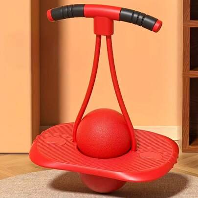 High-Elasticity Fitness Ball - Thickened And Durable Design, Flexible Handle And Textured Grip, Heavy-Duty And Wear-Resistant - Available In Purple, Red, And Blue, An Essential Accessory For Sports And Recreation.