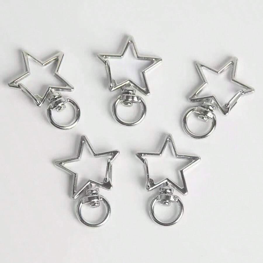 5/10/DIY Pentagram Keychain Split Ring Spring Clasp DIY Handmade Phone Strap Bag Hook Clasp Lobster Clasp - Star Buckle - View 1