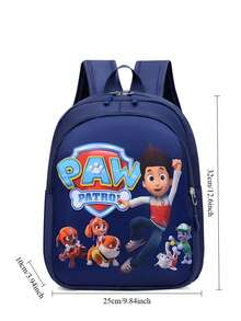 1pc Cute Cartoon Paw Patrol Mini Backpack, Includes Rubble, Chase And Skye Patterns, Adjustable Shoulder Strap, Lightweight Cartoon Backpack, Suitable For Back To School Season - Multicolor - View 2