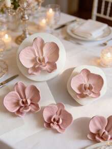 1pc Elegant Asymmetric Flower Candle Silicone Mold - Easy To Clean/Multipurpose, Suitable For Making Soap/Plaster, DIY Home Decor And Craft Gift Molds - White - View 10