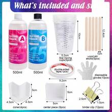 QIAO Bộ dụng cụ thử nghiệm làm khuôn silicon, cao su silicon đông cứng nhanh, silicon đông cứng bằng bạch kim dùng để đúc khuôn nhựa. - Nhiều màu - Xem 2