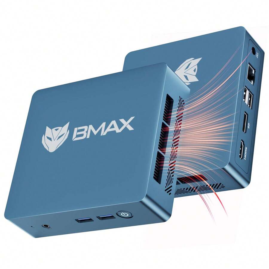 BMAX Mini PC Intel 5205U, 8GB RAM, 256GB SSD, Intel UHD Graphics Gaming Mini Pc Compact Desktop Computer For Home And Office - Phích cắm loại C của EU (220-240V) - Xem 1