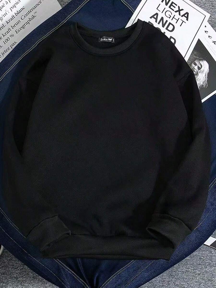 Sudadera con capucha para hombre,ropa urbana vintage americana de temporada primavera/otoño: prenda exterior informal para estudiantes, versátil, oversize, atrevida y elegante. - Negro - Ver 1