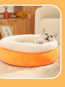 1 Stück Katzenkorb, Winterwarmes Hundebett, vollständig geschlossenes weiches Knetschlafnest, ganzjährig universelle Haustierzubehör Haustierkorb, geschlossenes Katzenhaus, warmes Hundebett, Höhlenbett, weiches Haustierkörbchen, flauschige Katzenhöhle, Innenhaustier-Bett, beruhigendes Bett, angstlösend, gemütlicher Schlafsack, für Kätzchen & Welpen, Plüsch-Haustier-Bett, Kuschelnest, Haustierbett, Haustier-Möbel, Geschenk für Haustierbesitzer, Winterbett, Ganzjahresbett, orthopädische Haustier-Matte, Kleintierbett