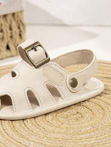 春秋季时尚镂空休闲婴儿凉鞋户外幼儿鞋 - 米色 - 查看 6