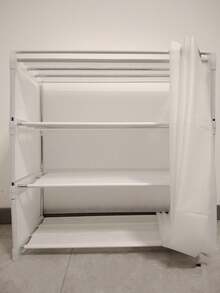 这款节省空间的8/7/6/5层门式鞋柜配有防尘帘，是节日送礼的理想之选。它适用于各种场所，例如家庭、酒店、宿舍、客厅、阳台、玄关等。这款鞋柜易于拆装，不占用太多空间，大容量设计有效收纳整理家用鞋子。 - 彩色 - 查看 14