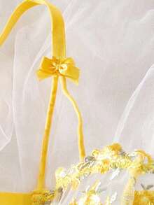 Floral Embroidered Lingerie Set For Women - màu đen - Xem 5