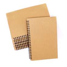 1/6/9/12 Juegos de Cuadernos Espirales de Papel Kraft Tamaño A5, Cada uno con 60 Páginas Interiores, Prácticos y de Alta Calidad - Caqui - Ver 4