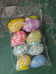 8/12/24 Peças Ovos Decorativos de Páscoa para Primavera, Carnaval de Páscoa, Presentes de Aniversário, Decoração Doméstica e Escolar, Pendentes, Encher Cestas