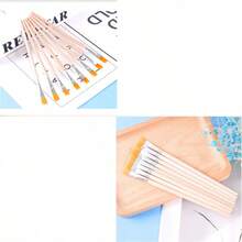 Ensemble de 30 pinceaux d'artiste à poils en nylon, pinceaux pour aquarelle, matériel d'art - Nude - Voir 4