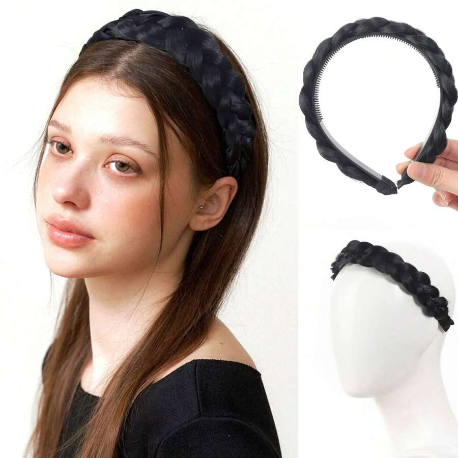 1-Piece Braided Wig Headband. Suitable For Everyday Wear And Party Outfits, Ideal For Parties And Festivals, And Can Also Be Used With Wigs. This Wig Headband Secures The Wig Without Glue. - Multicolor - View 1