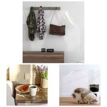 Contact Paper Kitchen Oil Proof Waterproof Self Adhesive Vinyl Film High Temperature Resistant Transparent Removable Paper Kitchen Backsplash Protector 17.7In*118In - Rộng 17,7" x Dài 118" + Trong suốt - Xem 1