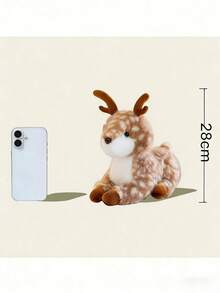 Fawn Plush Toy-Cartoon Sika Deer Huggable Plush Toy, Cute Play Toy, Cute Wild Animal Hugging Gift, Super Soft Plush Doll For Kids And Adults Life-Like Details Become Precious Companions-Perfect For Decorating A Bedroom Or Classroom - Multicolor - View 2